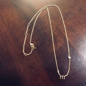 M initial necklace